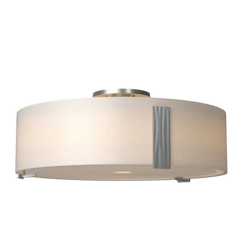 Impressions 3 - Light Semi Flush Mount, Vintage Platinum, 7.2" H x 18.4" W x 18.4" D