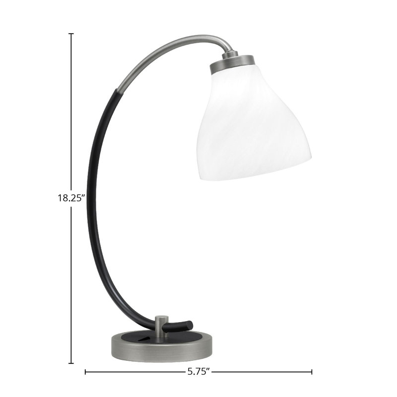 Lampe de bureau Aspremont, Graphite / noir mat, Blanc