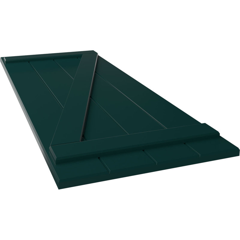 Volets en PVC True Fit, Vert thermique, 21.5", 78"
