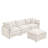 102'' L Shape Modular Sectional Sofa, Chenille Couch, 3 Seaters With Movable Ottoman(Beige)-226904972