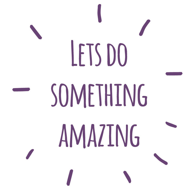 Décalcomanie murale « let do quelque chose incroyable », Violet, H 48 po x l 45 po x P 0,01 po