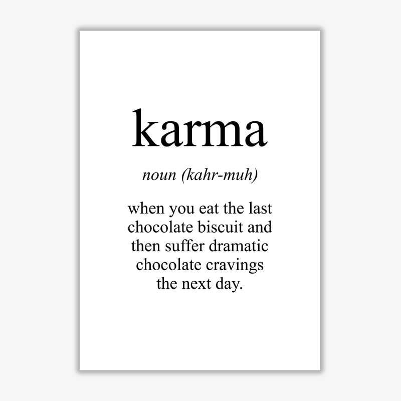 Karma - Print, No Frame, 30 cm H x 21 cm W x 1 cm D