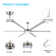 6 Aluminium Blades Indoor Ceiling Fan With Light Kit And Remote Control