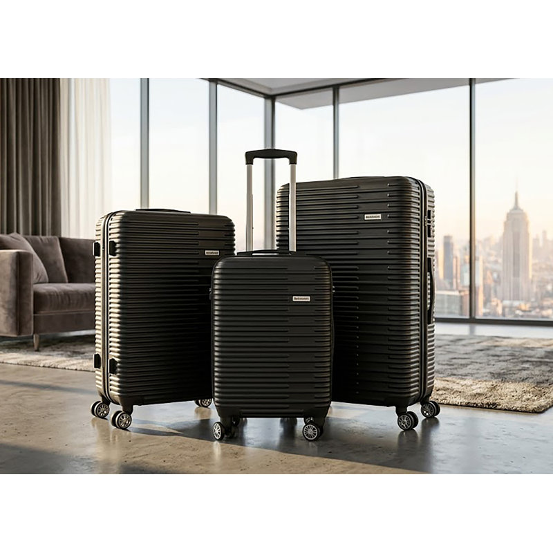 3pcs luggage set durable ABS light weight great quality trendy 32", 28", Cabin