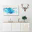Rolling Ocean Waves Watercolour - Wrapped Canvas-56664817