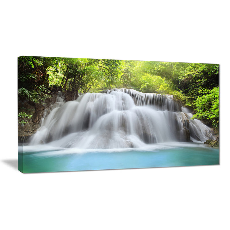 « huai mae kamin cascade », reproduction de photo sur toile, H 20 po x l 40 po x P 1po