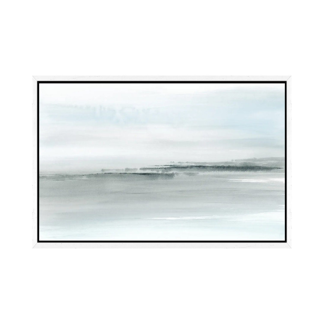 Abstract Coastal Watercolor In Soft Blue by Nouveau Prints - Gallery-Wrapped Canvas GiclÃ©e on Canvas