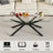 39.37" Rectangular Clear Tempered Glass Coffee Table,Stylish Design With Black Metal Legs, Coffee Table For Living Room-1093113584-1102445376