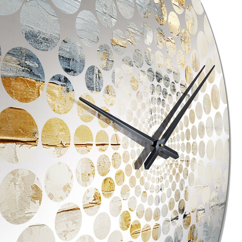 Horloge murale Creevamoy - Collages abstraits, Très grand