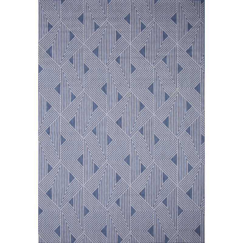 Tapis intérieur / extérieur bleu Berteau, Rectangle 6 pi 6 po x 9 pi