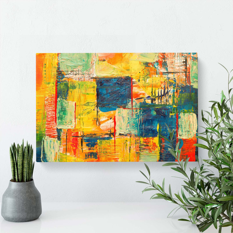Abstract Art Painting Vol.302 by S.Johnson - Wrapped Canvas Painting, 60cm H x 91cm W x 3cm D