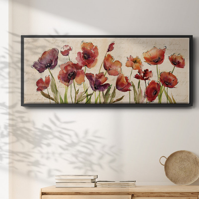 Bow to Summer I- Framed Canvas, 12" H x 30" W
