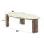 Et table basse au fini chêne et chêne - Béton fabriqué avec style La durabilité à l'esprit convient à un décor moderne et rustique d'une épaisseur de plateau de 27,48 po P, 45,95 l, 15,96 H, 64,96 lb. Poids fini par la construction, épaisseur