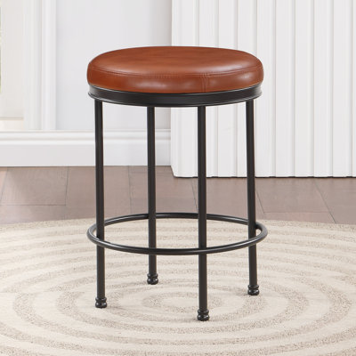 Jahmaine Upholstered Counter Stool with Metal Frame