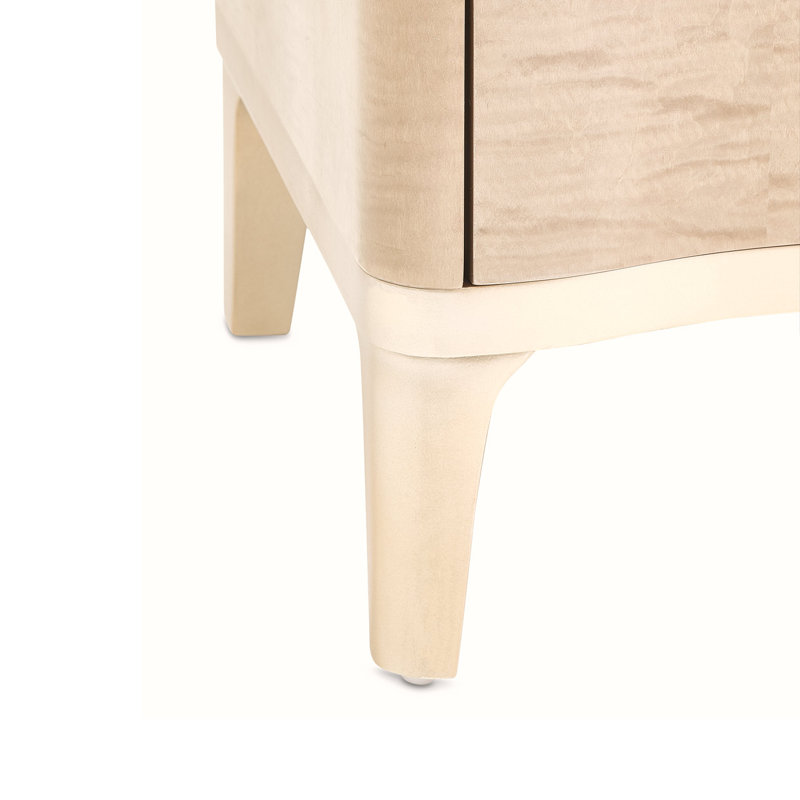 Malibu Crest 3 - Drawer Nightstand, White/Blush