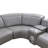 207" Wide 5-Piece Multifunction Grey Genuine Leather Living Room Sofa Set