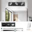Luminaires de meuble-lavabo noir mat 3 lumières de salle de bain modernes à DEL en acrylique noir-659625149-659625150-659625126