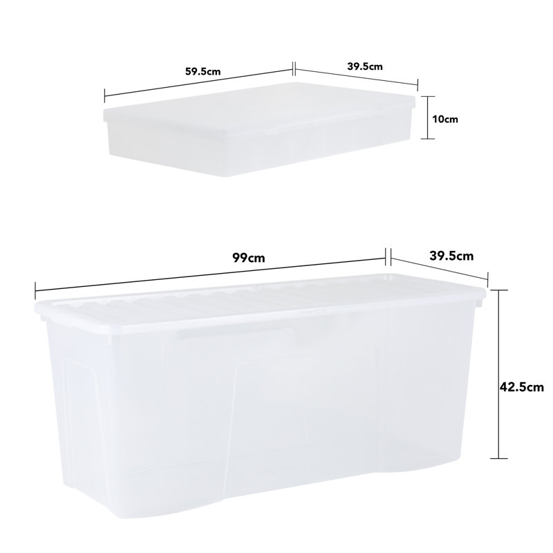 Wham Festive 3 Piece Tree & 2 Bauble Storage Boxes Clear