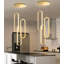78" 3-ring Modern Glam Led Dimmable Chandelier Black-130135611