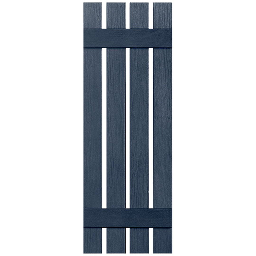 Two Batten, Four Board Open Vinyl Shutters Pair (Set of 2) Alpha Shutters 