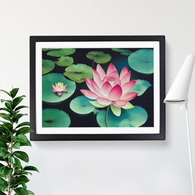 Shimmering Lotus Flower - Framed Print