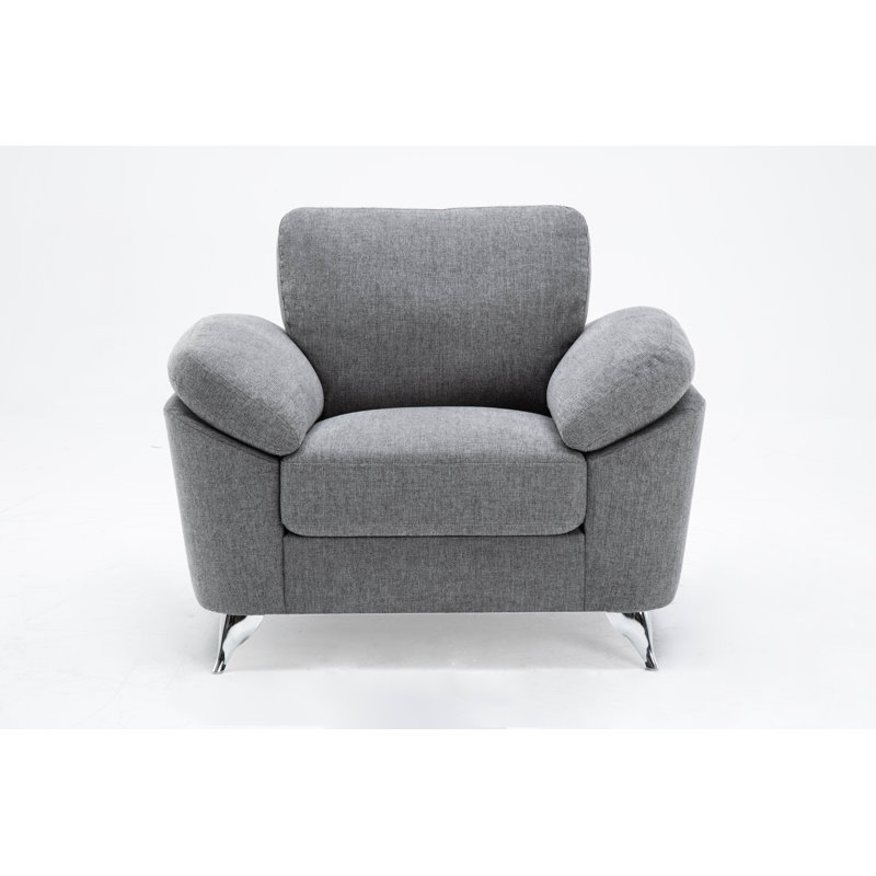 Chaise d'appoint, chaise d'appoint, chaise confortable, chaise de salon, Polyester gris foncé