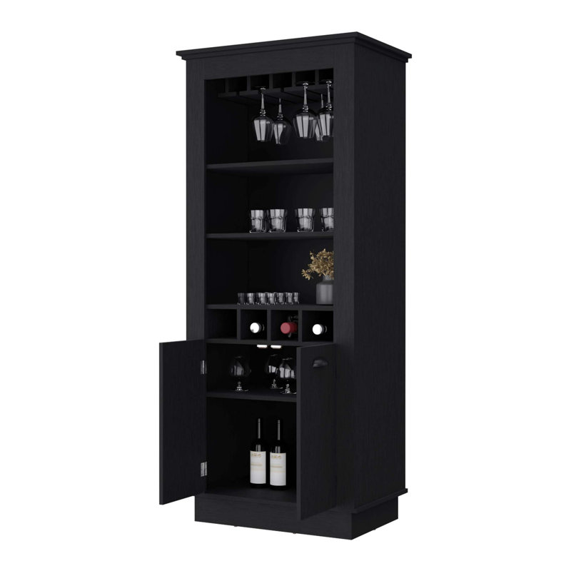 Armoire-bar à vin Tyler, Noir