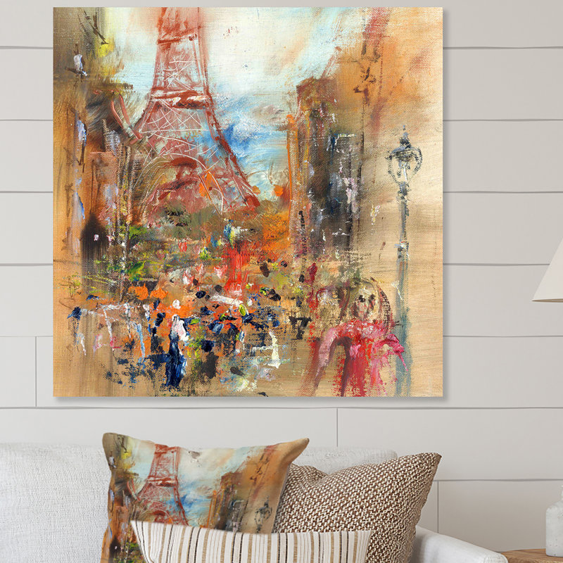 Rue du vieux Paris - On, H 16 po x l 16 po x P 1 po, Toile tendue