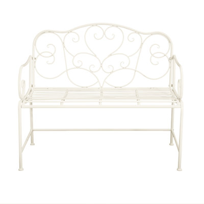 Sunnydaze Outdoor Garden Bench-White