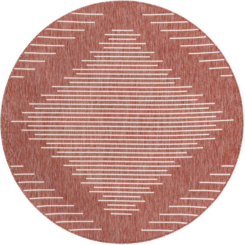 Wallington Geometric Indoor Rug, Round 6'