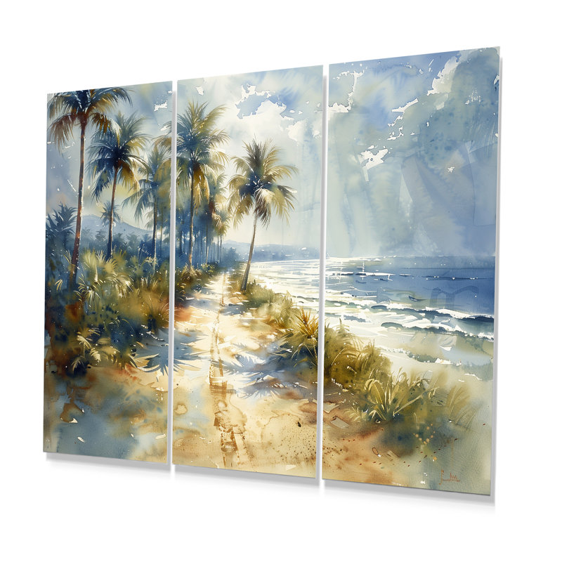 Sattler - ensemble de reproduction d'art mural palmiers et palmiers, H 28 po x l 36 po x P 1 po