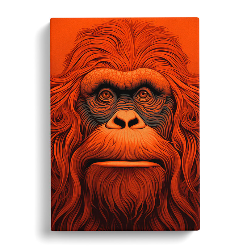 Orangutan Op - No Frame Print, 50cm H x 35cm W x 3cm D