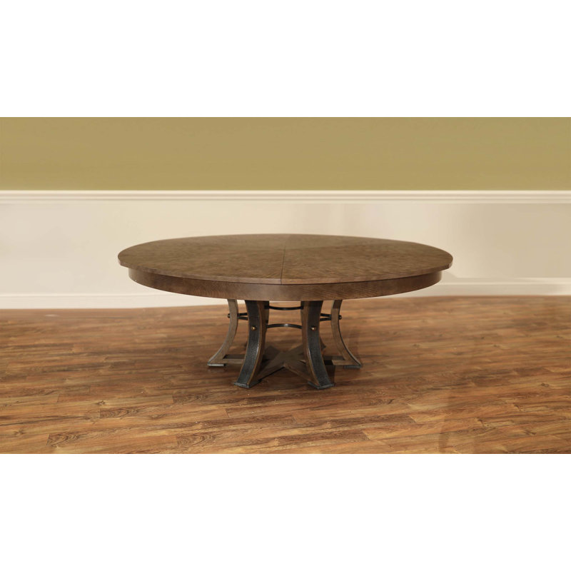 Jupe Mink Extendable Solid Wood Dining Table, Warm Mink