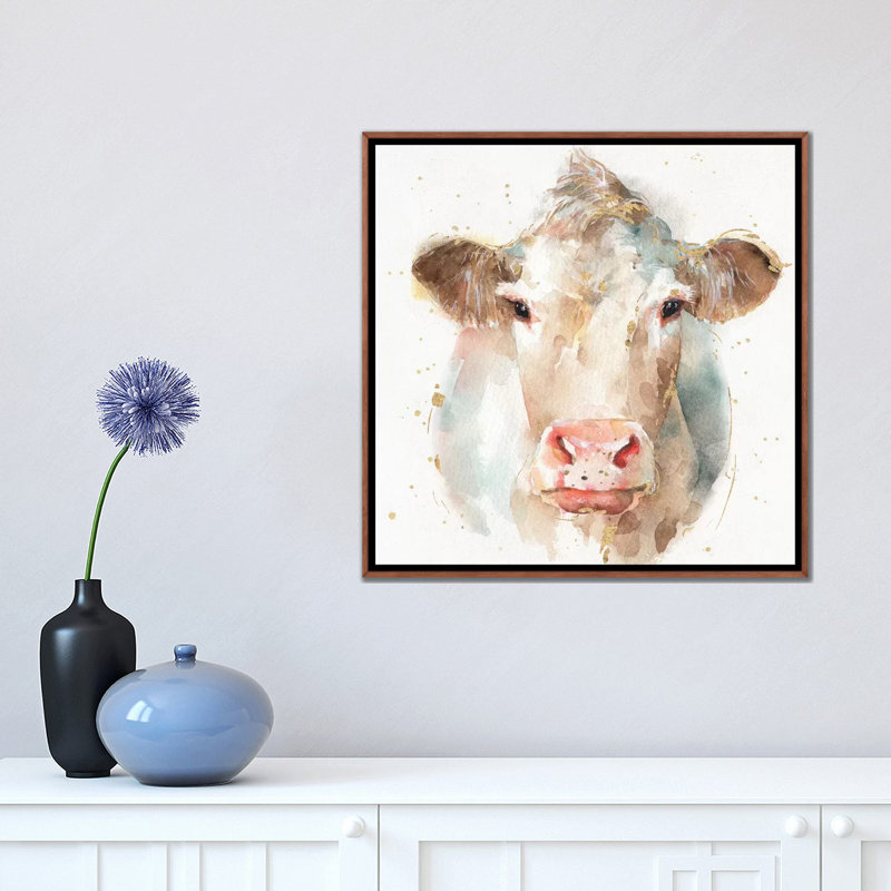 «Farm Friends II» par Lisa Audit - reproduction d'art, H 18 po x l 18 po x 1,5 po, Toile avec cadre en bois classique