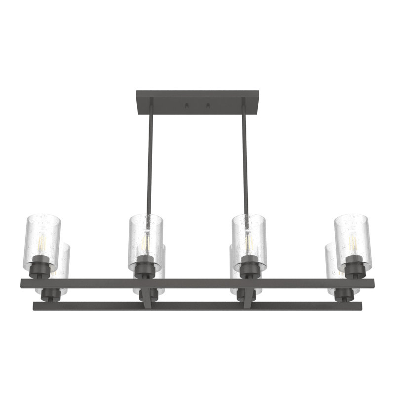 Hartland 8 - Light Kitchen Island Linear Pendant, Gray