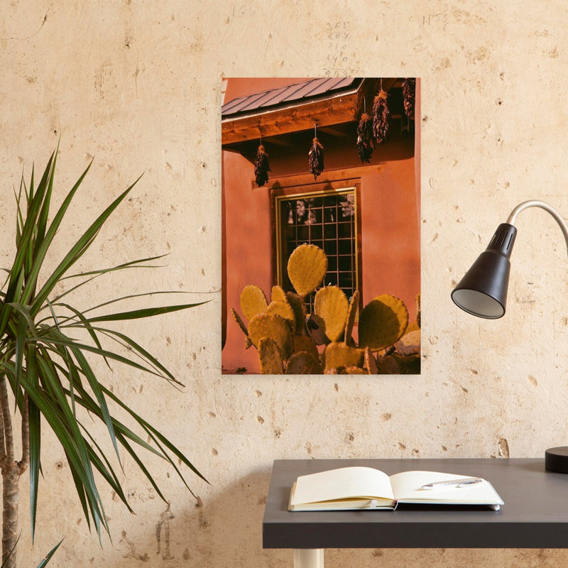 Contemporary Art Abstract Contemporary Cactus Architecture Sunset Wall Art 1 Piece Wrapped Canvas Wall Art