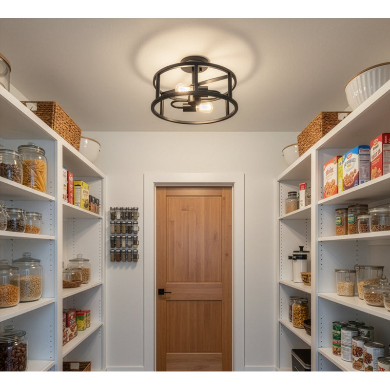 Plafonnier semi-encastré 2 lumières 15,5 po