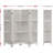 4 Panel Wood Room Divider Screen with Shelves - Freestanding Partition with Display Shelves-17787902