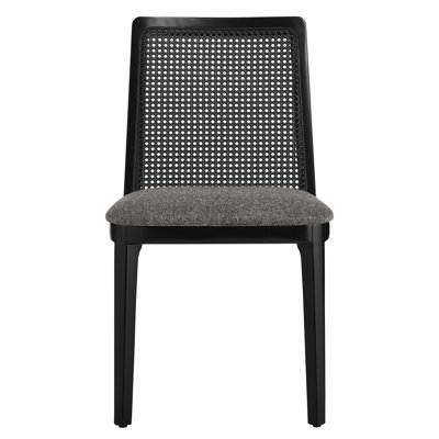 Monarch Wood And Rattan Dining Side Chair