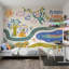 Décoration murale amovible fond blanc Jungle Vibe-1004716718-1004716722