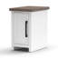 Table de chevet 14 pouces, aucun assemblage requis, finition Jasmine blanchie et bois de grange