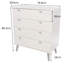 4 Drawer Chest, White Wax Finish