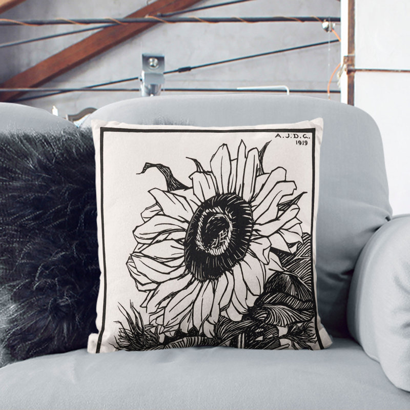 Square Throw Cushion, 55cm H x 55cm W x 20cm D, Stone