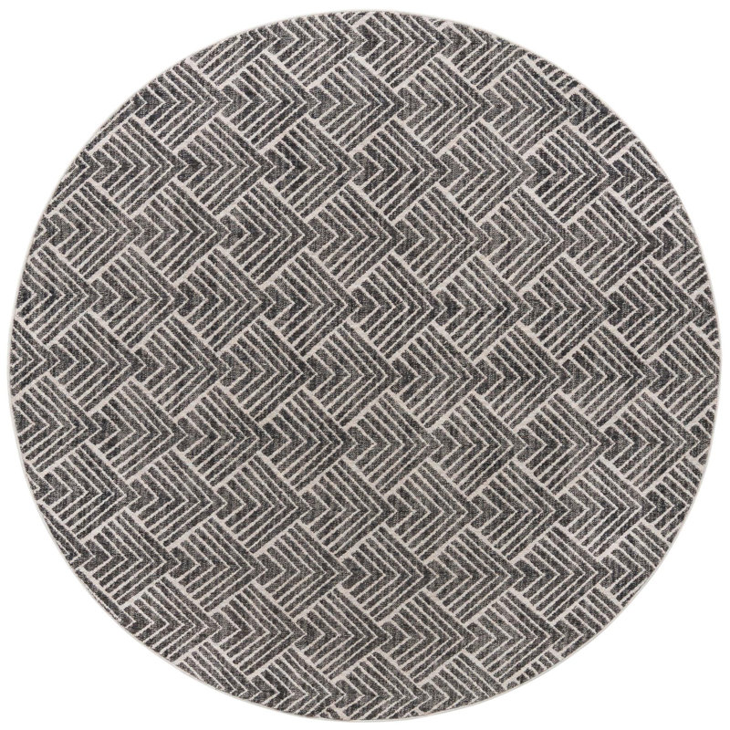 Abstract Indoor Rug, Round 7'