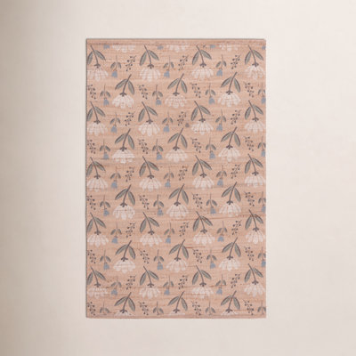 Hand-Woven Floral Jute Rug