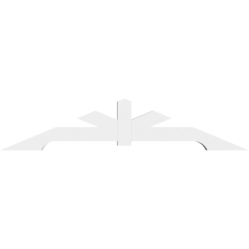 Support de pignon en PVC de qualité architecturale Vanguard, H 15 po x l 72 po (pas 5/12), P 4 po x F 4 po