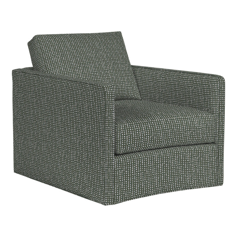 Wynne Swivel Chair, Perigold Caper Moss