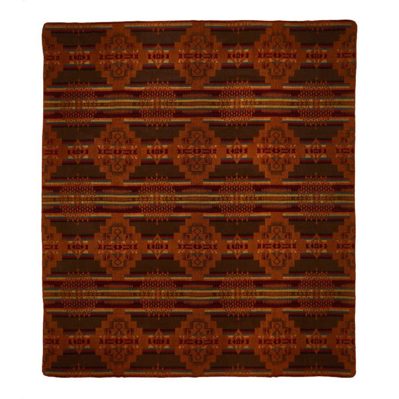 Couverture ultra douce faite à la main Sienna Southwest, Orange / Brun