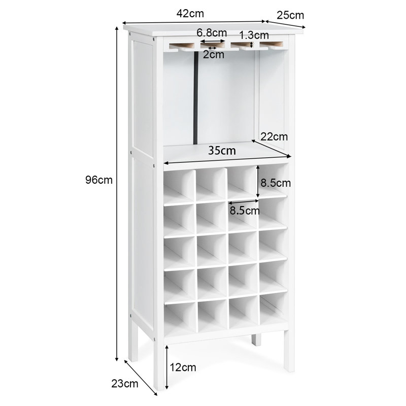 Cindi Floor Wine Bottle Rack, White