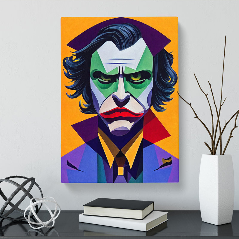 CAN-V0523-2493X The Joker Abstract - Wrapped Canvas Print, 76cm H x 50cm W x 3cm D
